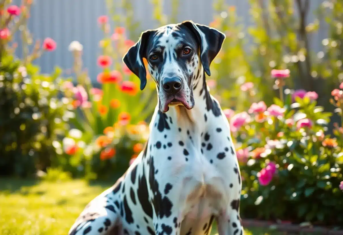 Les secrets du dogue allemand arlequin : caractéristiques, soins et éducation